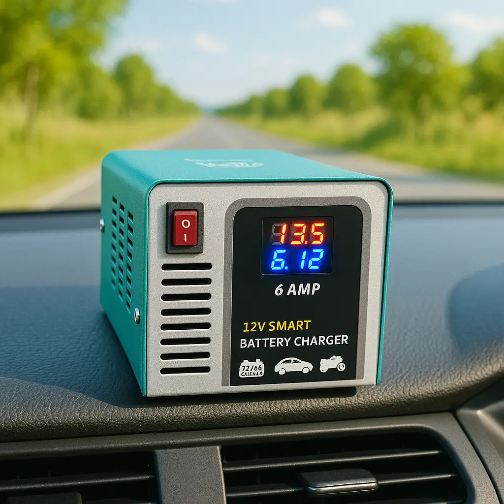 Best Car Battery Charger India – Samco 12V 6A Automatic SMPS Charger