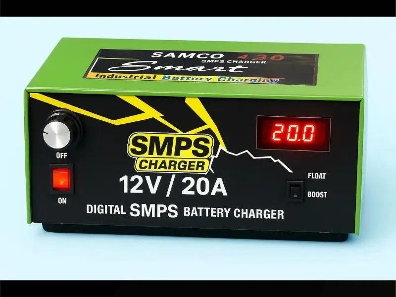 Buy 20A Battery Charger in India - 12V Digital SMPS Industrial Charger for Inverter Forklift Stacker