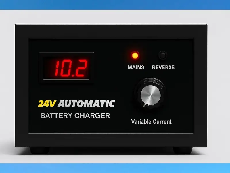 SAMCO 24 Volt BATTERY CHARGER with digital display and 0–10A adjustable SMPS