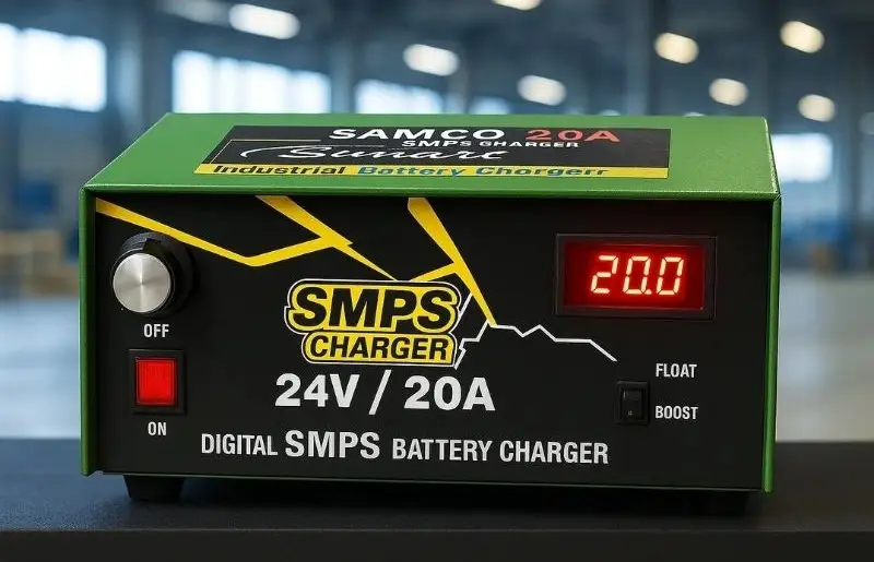 24V 20A digital SMPS battery charger with LCD display and adjustable current controls