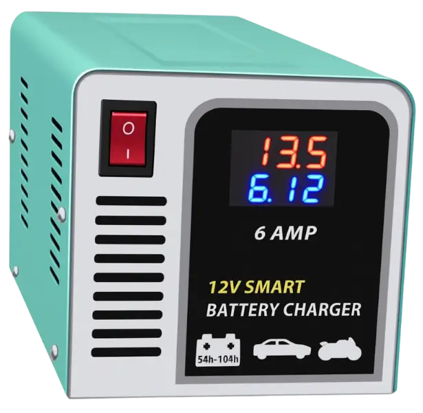 Portable Car Battery Charger India - Samco 12V 6A SMPS Fast Charging