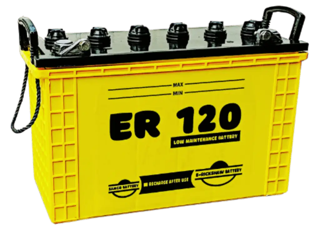 ER-120 12V 7-plate tubular e-rickshaw battery by SAMCO