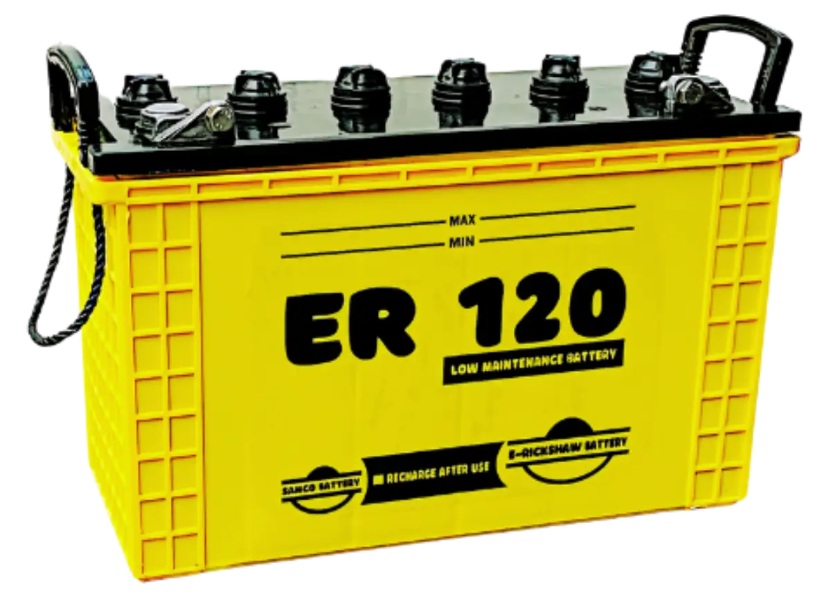 ER-120 12V 7-plate tubular e-rickshaw battery by SAMCO