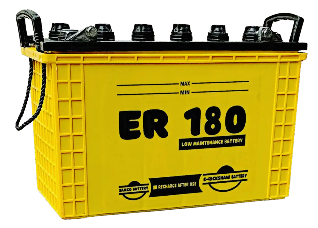 ER-180 12V 11-plate tubular e-rickshaw battery by SAMCO