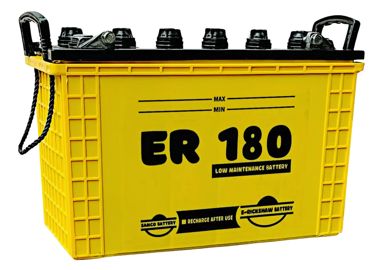 ER-180 12V 11-plate tubular e-rickshaw battery by SAMCO