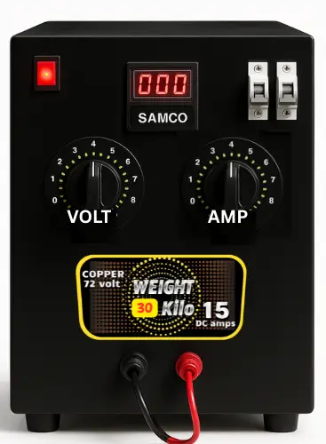 Heavy-duty industrial battery charger manufactured by SAMCO BATTERY in Delhi, India.