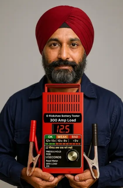 ई-रिक्क्षा बैटरी टेस्टर